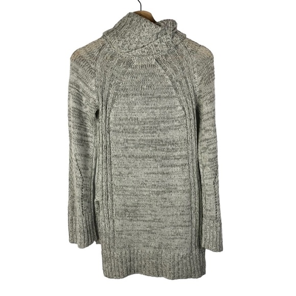 Copper Key Heather Gray High Low Turtleneck Sweater S - Picture 2 of 3